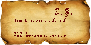 Dimitrievics Zénó névjegykártya